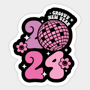 Groovy New Year Sticker